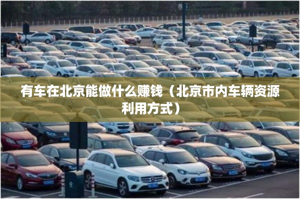 有车在北京能做什么赚钱（北京市内车辆资源利用方式）